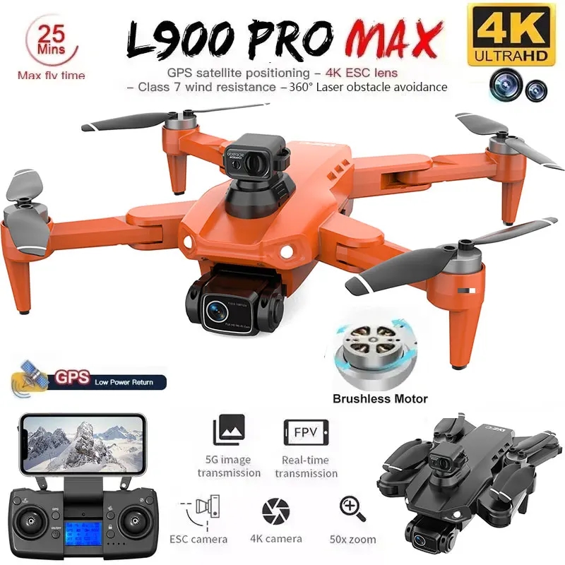 L900 Pro MAX GPS Drone 4K Prof - đánh giá và giá Drone Gimbal Brushless