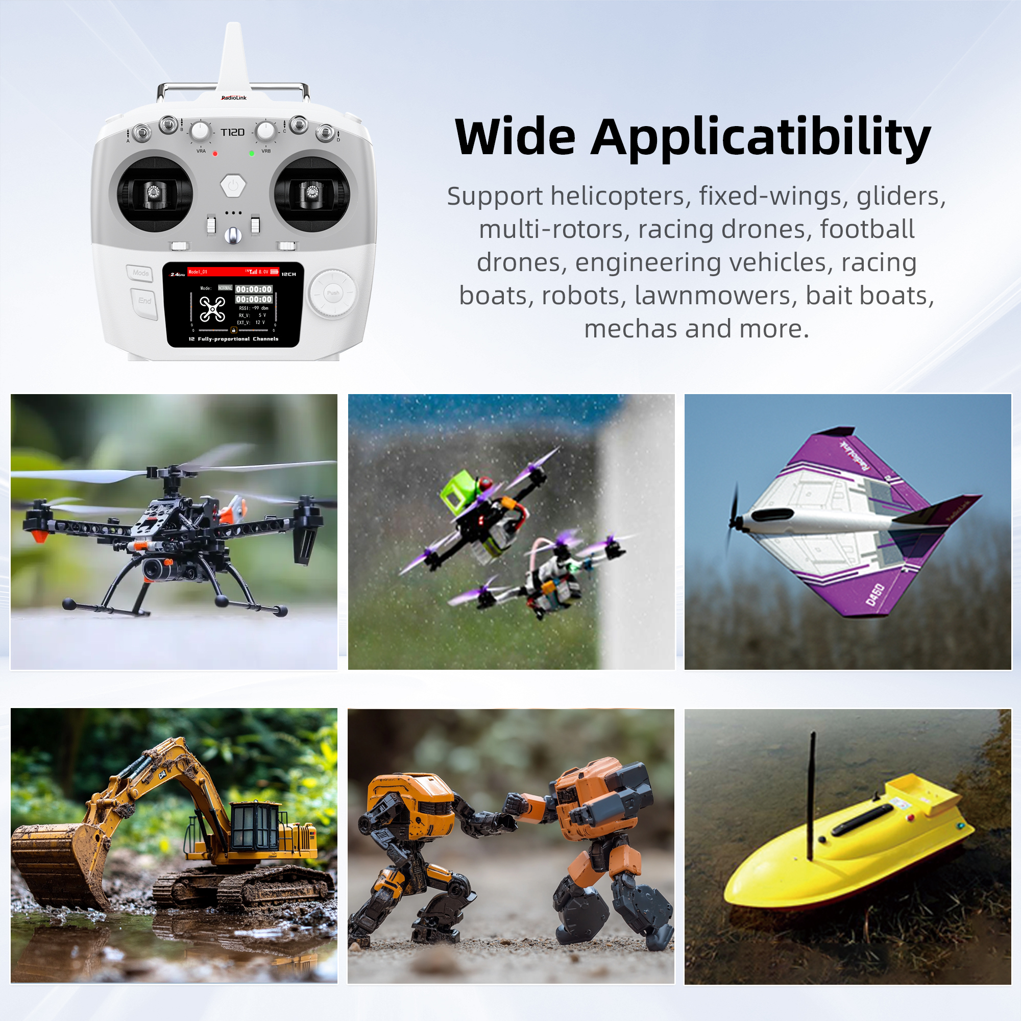 Radiolink T12D ELRS 12 Channel - đánh giá và giá Drone Gimbal Controller