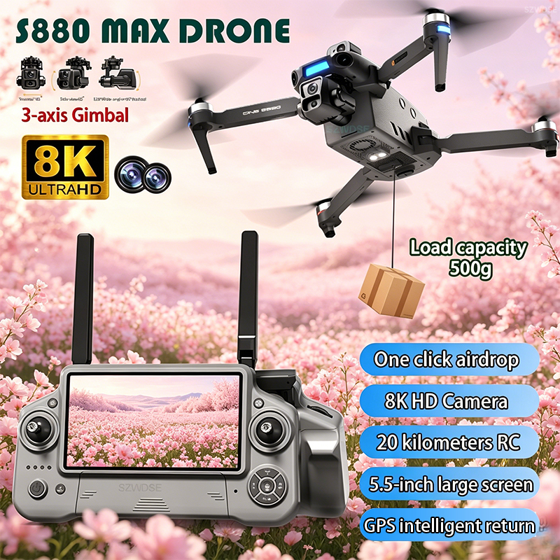 2026 New 8K Dual Camera Drone  - đánh giá và giá Drone Gimbal 3 Axis