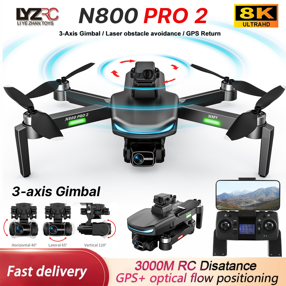 N800 PRO 2 GPS Drone Professio - đánh giá và giá Drone Gimbal 2 Axis