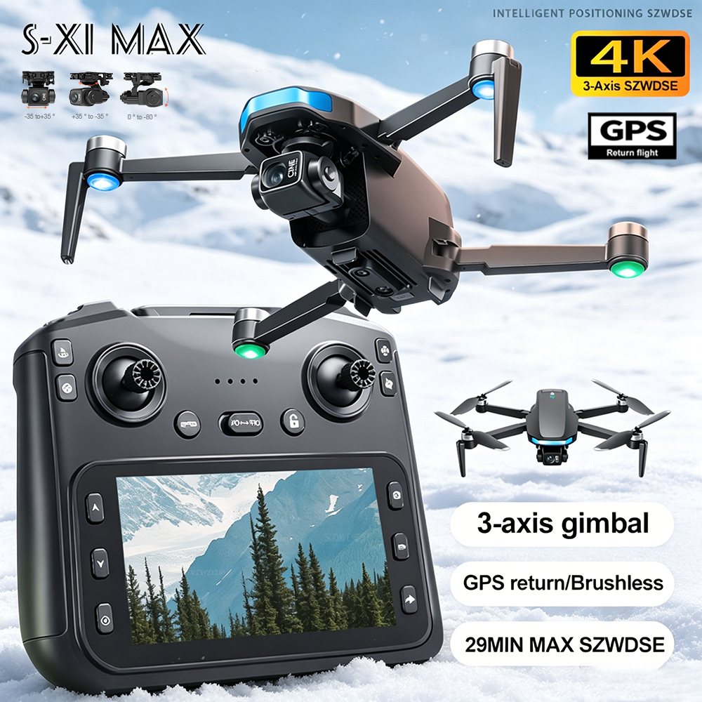 New S-X1 MAX Drone GPS 8K Prof - đánh giá và giá Drone Gimbal 3 Axis